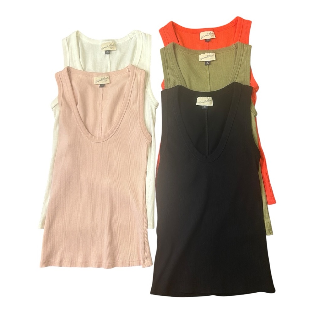 Bundle of Universal Thread Ribbed Sleeveless Tank Tops Medium - Picture 5 of 7